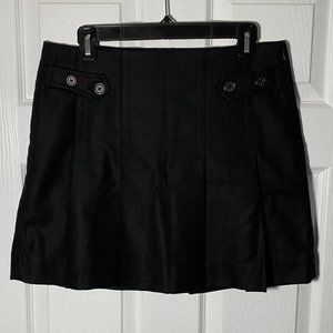 NWOT GAP Pleated Black Wool Mini Skirt Size 4